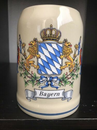 Bayern Beer Stein Mug Vintage Bavaria Germany 5 1/2