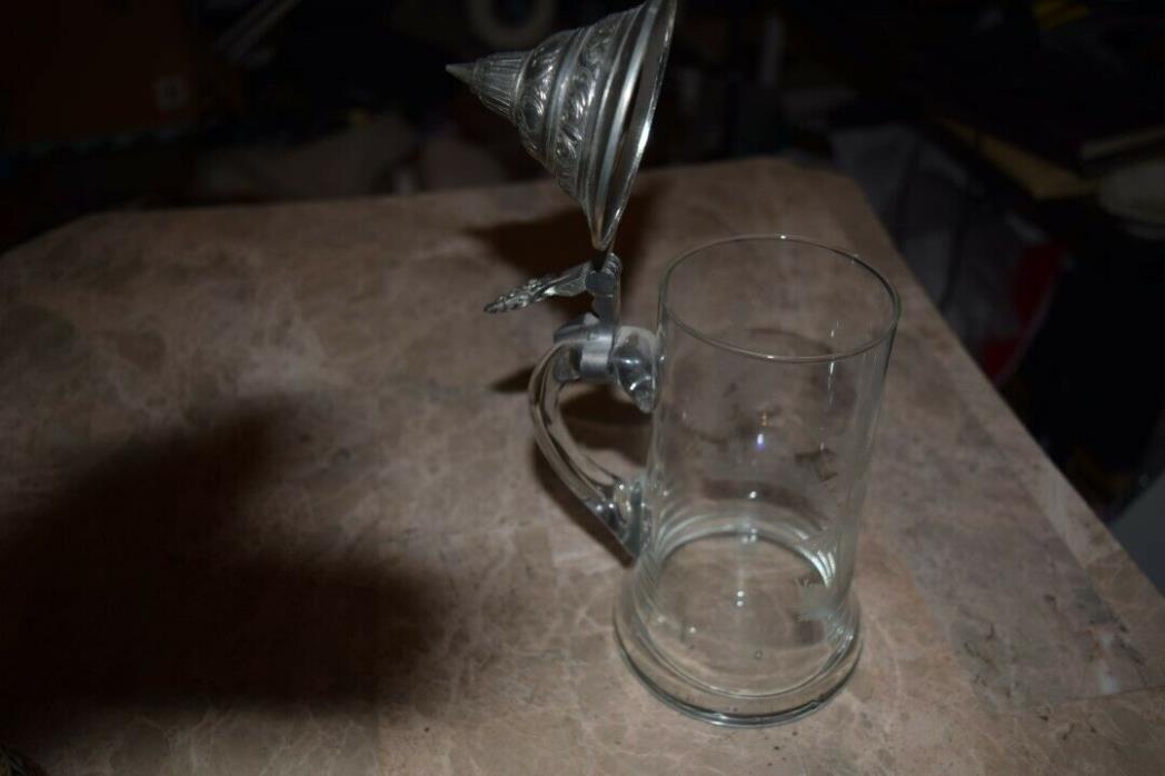 RARE Vintage DBGM German Mug Stein Glass 9