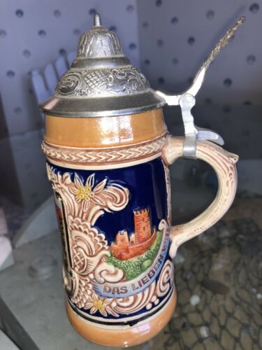 Antique Vintage German Beer Stein Handgemalt 21 Koln-Dom 112115