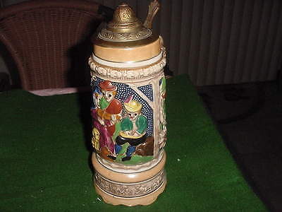 Vintage 10 inch Music Box Beer Stein, Made in Japan