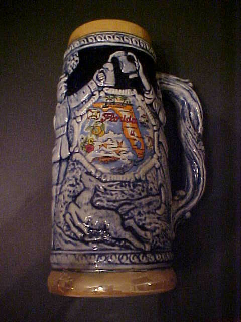 Vintage 70's Ceramic Florida Beer Stein G F Made in Japan German Design