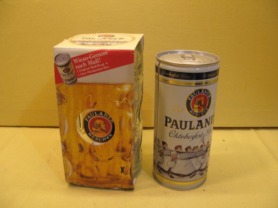Paulaner Oktoberfest Beer Stein  with 1 L Beer can Germany