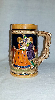 Decorative Lusterware Ceramic Beer Stein/Mug Couple Dancing