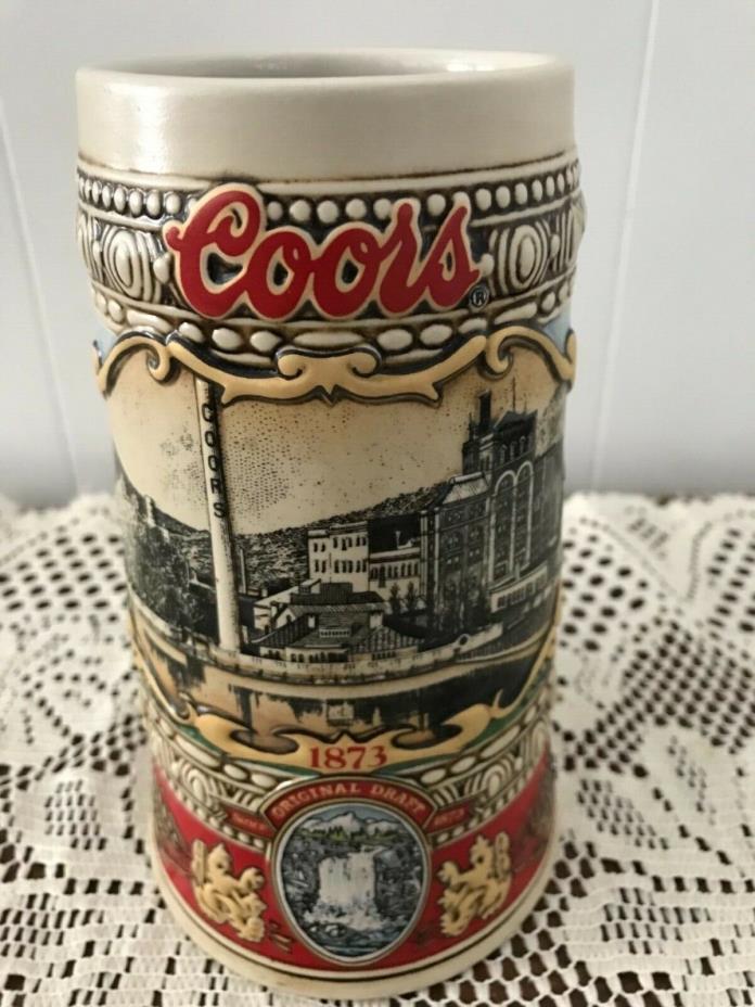 VINTAGE ADOLPH COORS COMPANY 1873 BEER STEIN MUG COLLECTIBLES 1988 EDITION