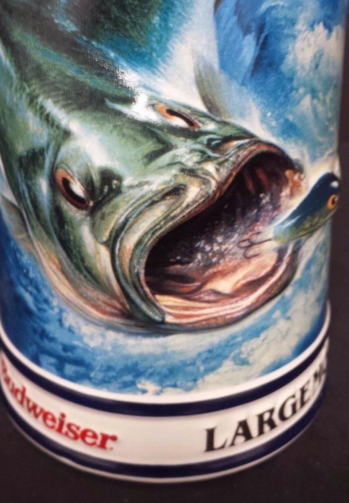 1998 Budweiser Angler's Edition Largemouth Bass stein  CS270