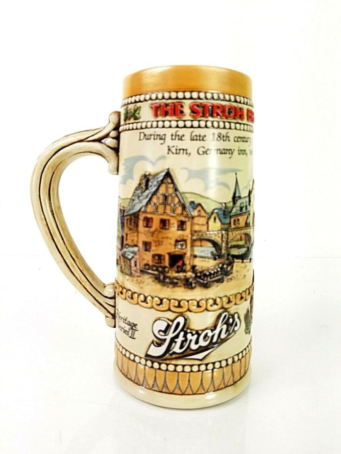 Beer Stein Vintage Limited Edition Strohs Brewery Co Big Mug Heritage Series II