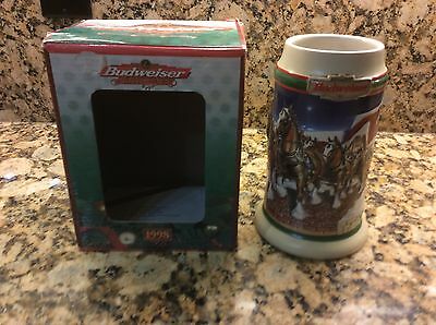 Budweiser 1998 Holiday Stein New In Box