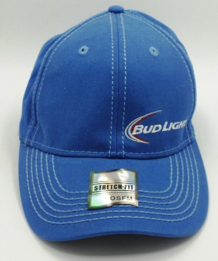 Bud Light Blue Hat Stretch Fit - Up For Whatever Rare Promo - Budweiser BudLight