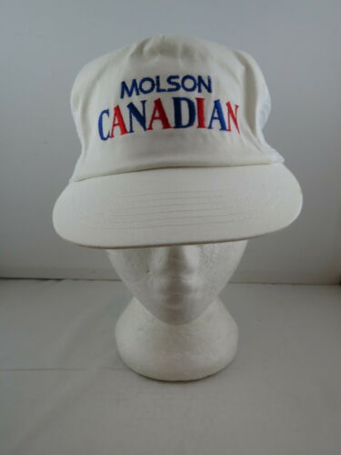 Vintage Stitched Trucker Hat - Molson Canadian All White with Logo -  Snapback