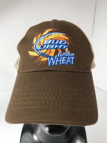 Bud Light Golden Wheat Beer Mesh Hat Embroidered Cap Snapback Budweiser