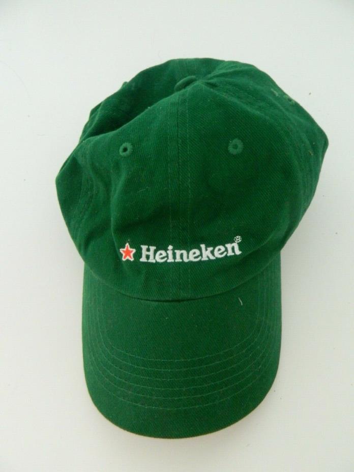 Heineken Green Baseball Hat Unconstructed Adjustable Strap Dad Hat