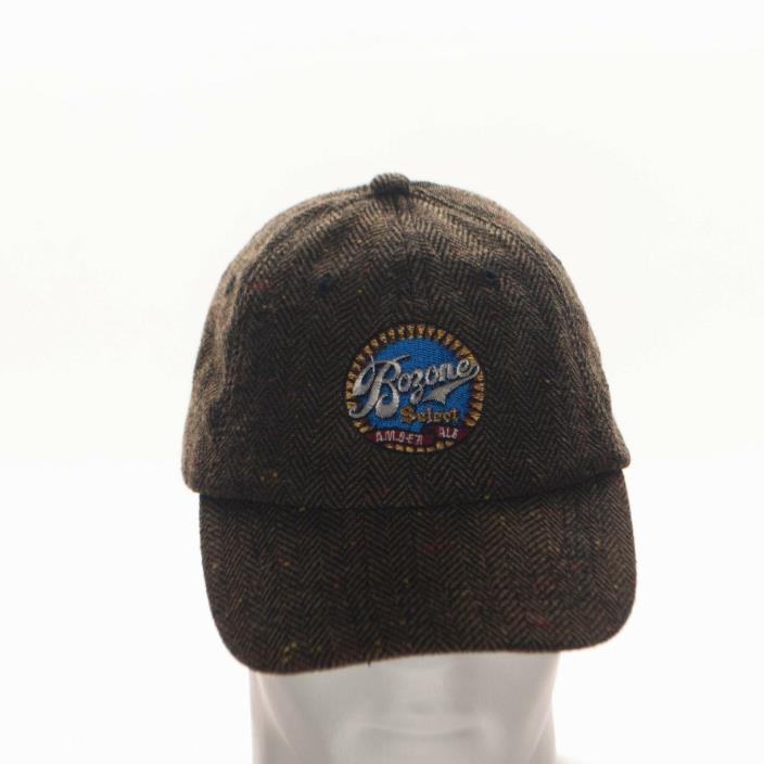 Bozone Select Ale Cap Hat Brown Herringbone Pattern Adjustable