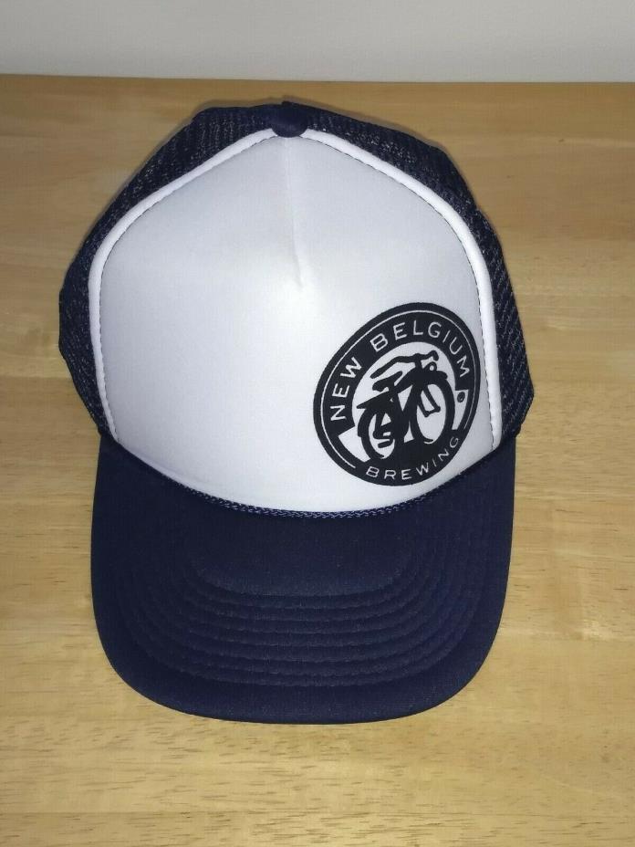 New Belgium Brewing White/Black Hat Cap Snapback Trucker