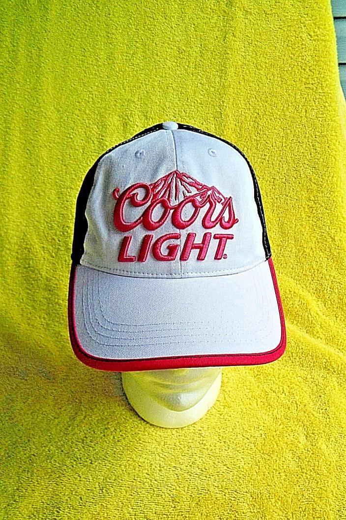 NEW W/ TAGS! WOMEN'S NEON PINK (WHITE/BLACK) COORS LIGHT BASEBALL CAP HAT!