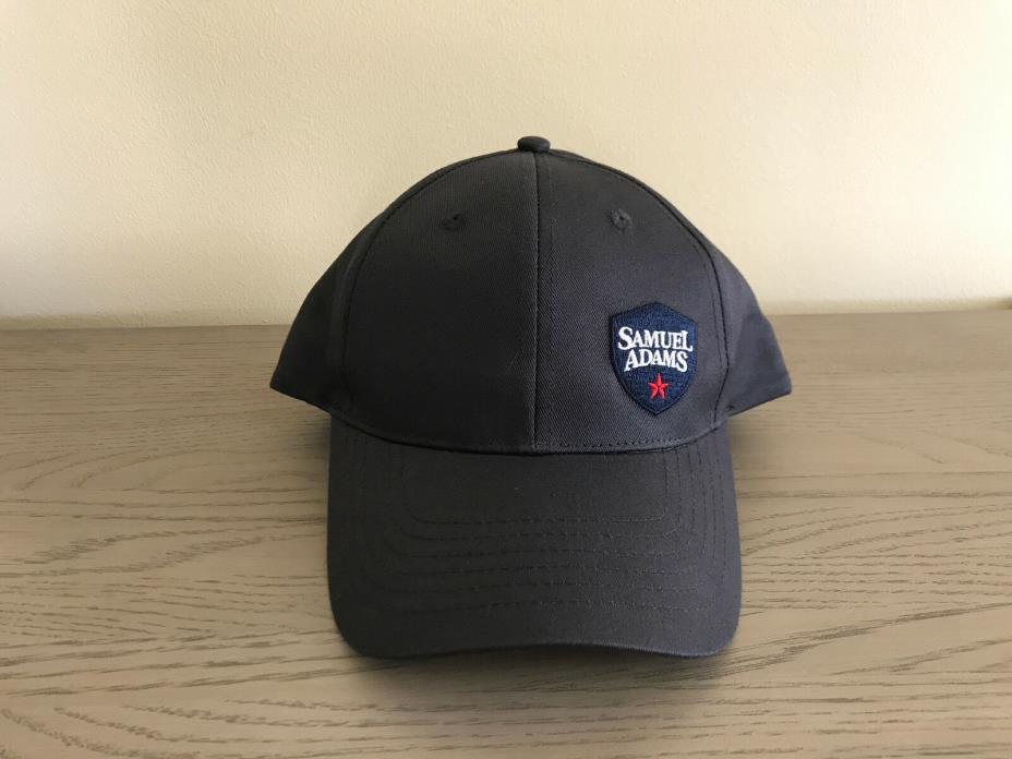 NEW Samuel Adams Black Embroidered Logo Curved Bill Adjustable Snapback Cap Hat