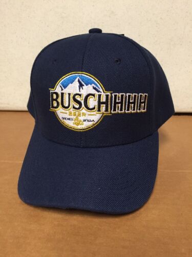 BUSCH BEER Logo Snapback Cap Hat Navy Blue Classic New With Tags ZZ1