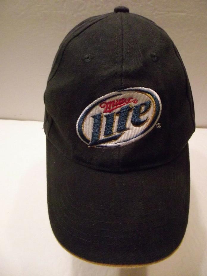 Miller Lite beer baseball style hat cap adjustable soft closure Acme navy blue