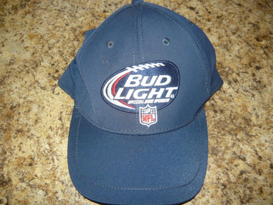 BUD LIGHT FOOTBALL NFL OFFICIAL BEER SPONSOR BASEBALL HAT CAP adjustable mens