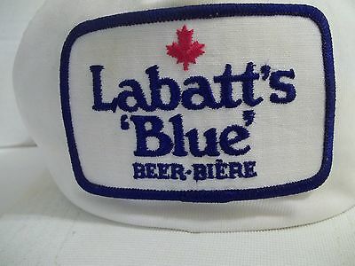 VGT Rare! 70's Labatt's Patch  Blue Beer White  Snapback Truckers Cap Hat VGC