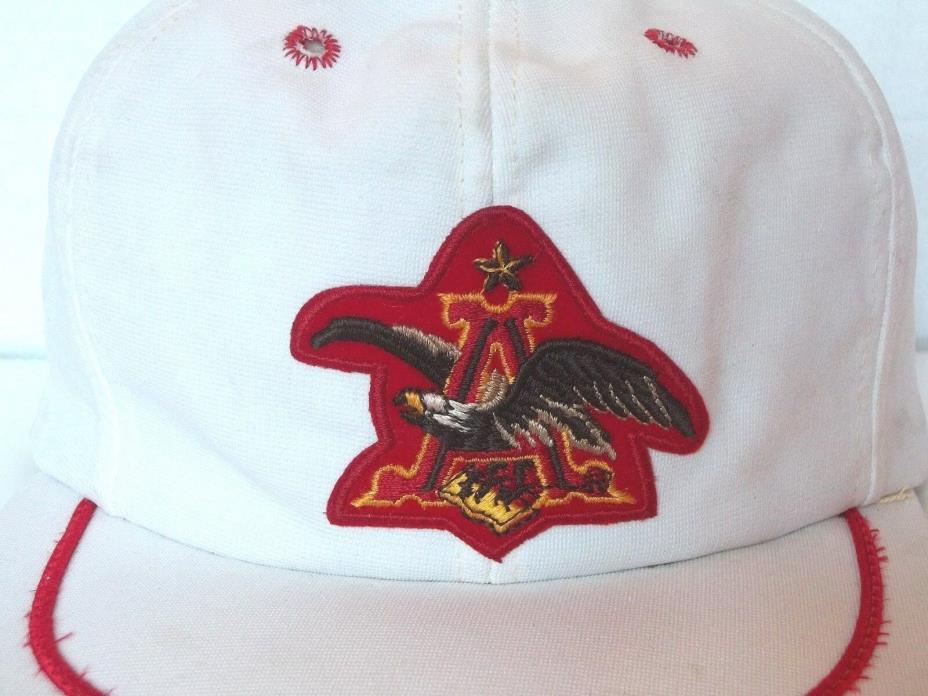 Vintage Rare! 70's Anheuser-Busch  White Eagle Logo Strapack Hat  Cap  EXCELLENT