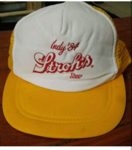 VTG- INDY '84 STROH'S BEER HAT  one size fits all