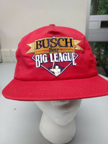 Vintage BUSCH BEER Big league Baseball Hat/Cap  adjustable.