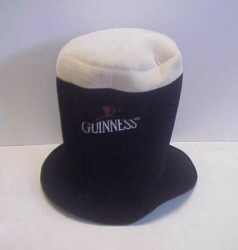 Guinness Beer Top Hat Plush Black & Ivory Large