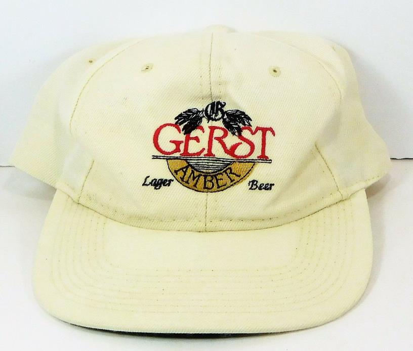VINTAGE !! GERST AMBER LAGER BEER  BASEBALL CAP HAT - NASHVILLE,TENN.  USED