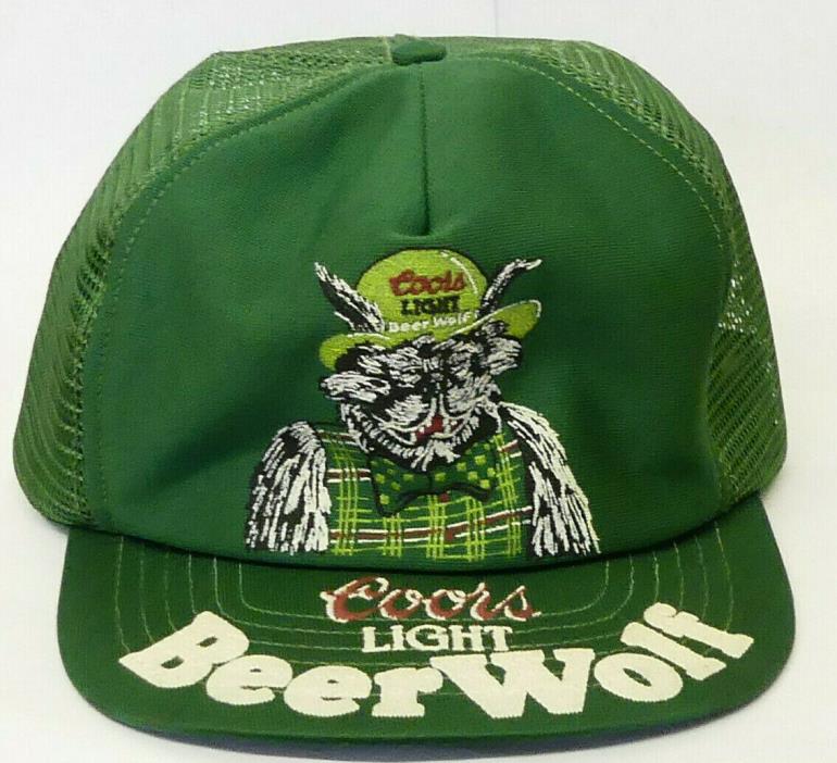 COORS LIGHT BEER WOLF HAT BEERWOLF VINTAGE ONE OF A KIND! MUST SEE COLLECTORS A+