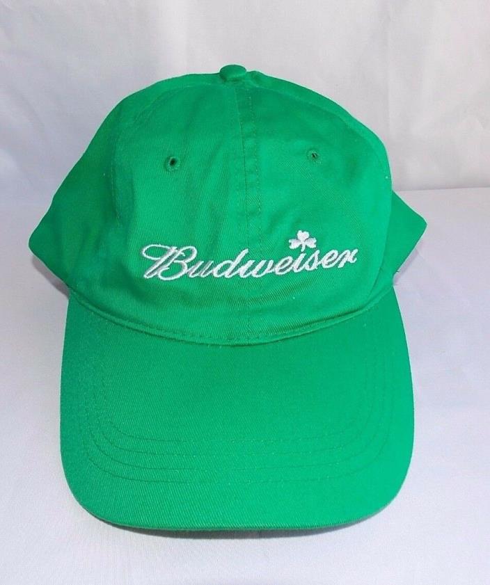 Budweiser Green Shamrock Hat St Patrick's Day Embroidered Baseball Beer Cap