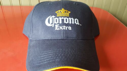 NEW OFFICIALLY LICENSED Embroidered CORONA EXTRA BASEBALL CAP Navy Blue Hat Beer