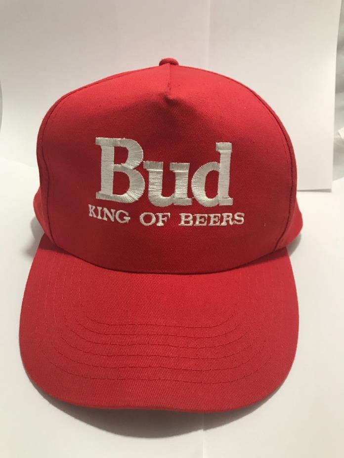 Vintage Bud King Of Beers Promo Adjustable Snapback Hat Cap Baseball Trucker Hat