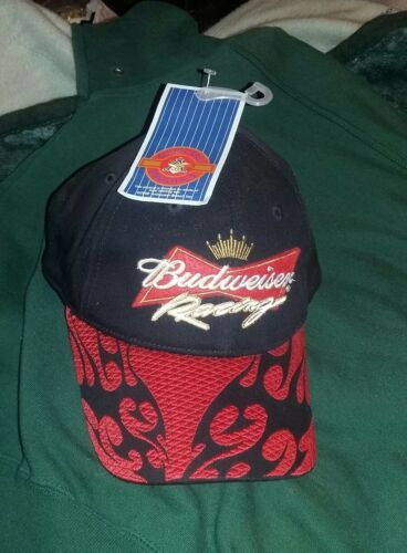 NEW Old Stock Budweiser Racing Budweiser Beer Baseball Cap Velcro 2008