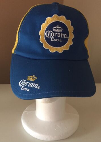 Vintage 1980's CORONA Trucker Hat Snap back Mexican Beer Mesh Cap Corona Extra