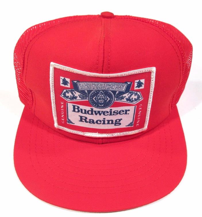 Vintage 1970s NOS Budweiser Racing A/B Trucker Snapback Hat Swingster MiUSA