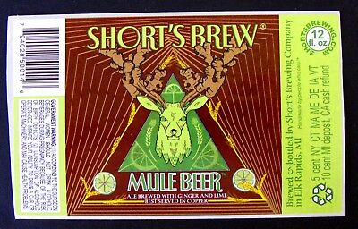 Short's Brewing MULE BEER label MI12oz STICKER