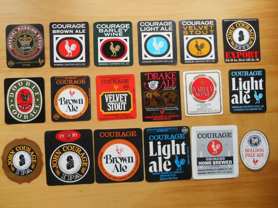 18 COURAGE Beer Labels
