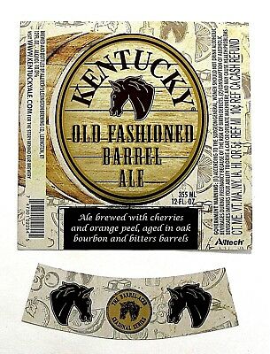 Alltech's Lexington Brewing OLD FASHIONED BARREL ALE beer label KY 12oz
