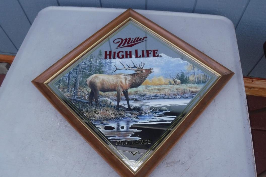 Miller High Life Beer Hunting Wildlife Elk Mirror 