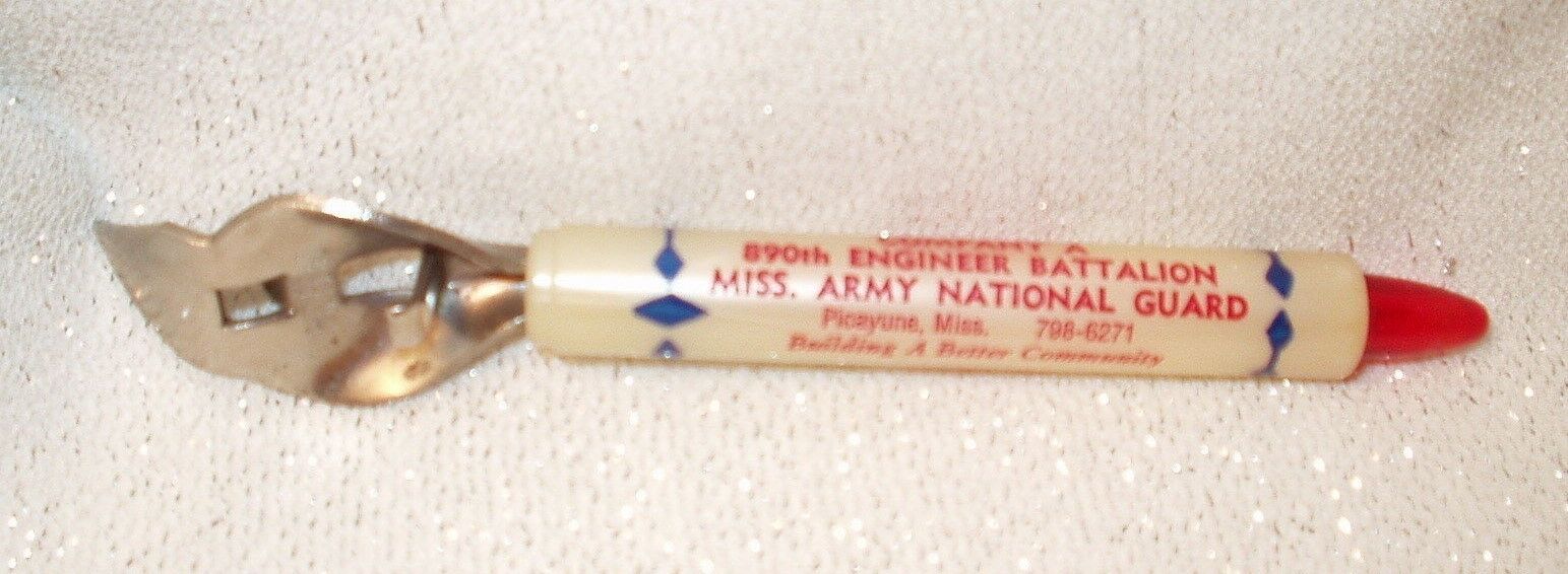 Vintage Bottle Can Opener Miss Army National Guard 890th Engineer Battalion