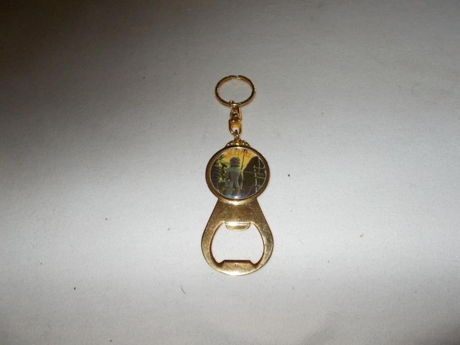 Gold colored Kona Hawaiian souvenir bottle cap opener keychain key ring combo