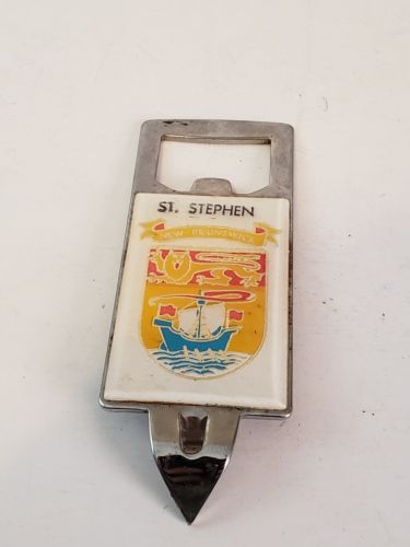 VINTAGE BELL St. Stephen BOTTLE & CAN OPENER WITH Lion and Ship graphic