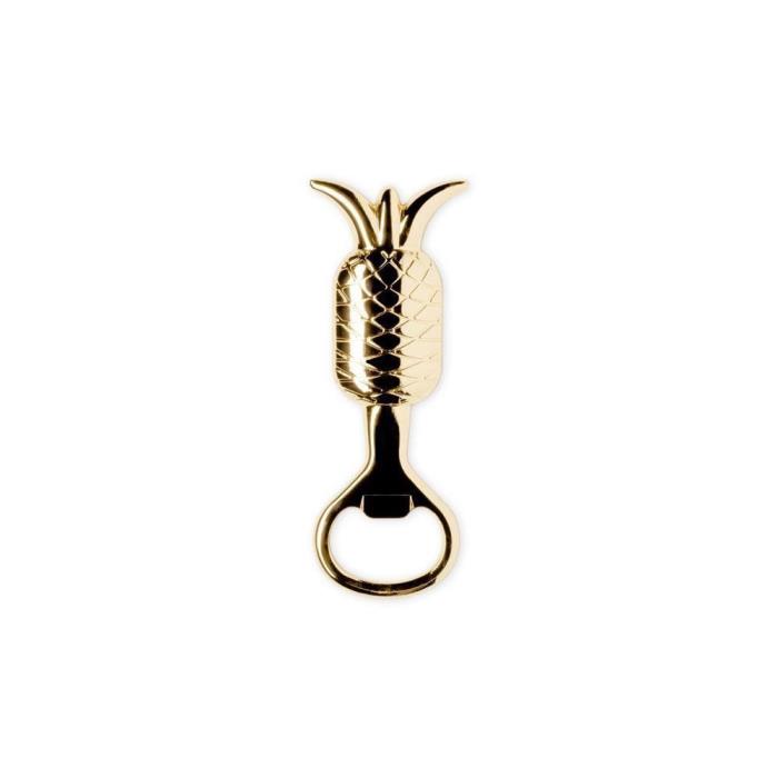 The Pineapple Co Pineapple Bottle Opener by W&P Design, Gold, Stainless Steel