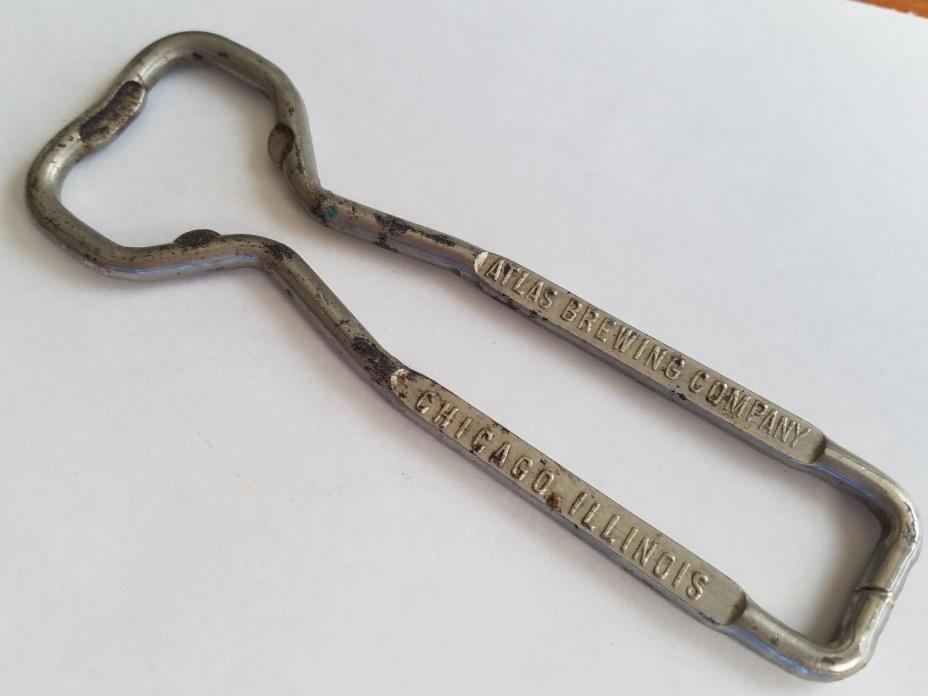VINTAGE  - ATLAS PRAGER BOTTLE OPENER - ATLAS BREWING COMPANY, CHICAGO