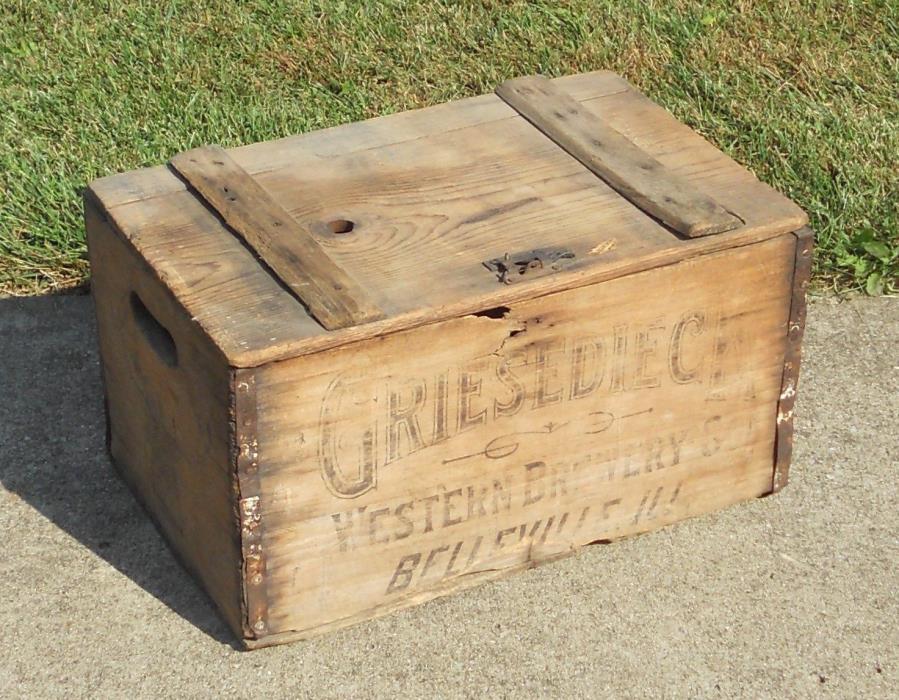 Vintage Griesedieck Western Brewery Co Belleville IL Wood BEER CRATE BOX