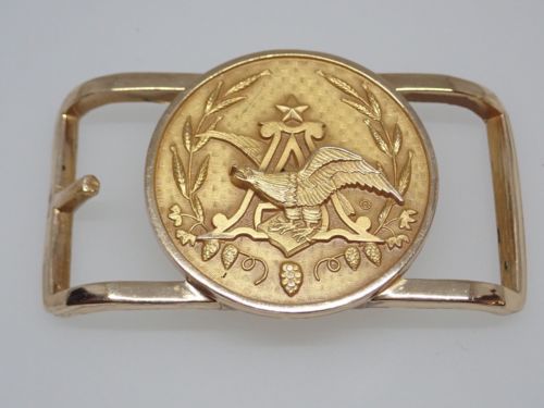 Anheuser Busch A & Eagle 10k Yellow Gold Jostens Vintage Belt Buckle