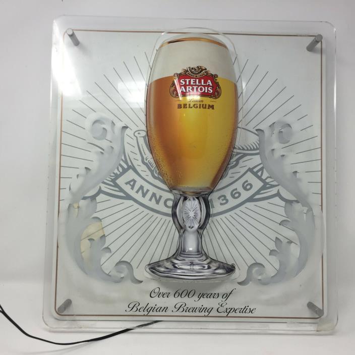 Stella Artois Belgian Pilsner Beer Chalice 3D Backlit Bar Sign Man Cave