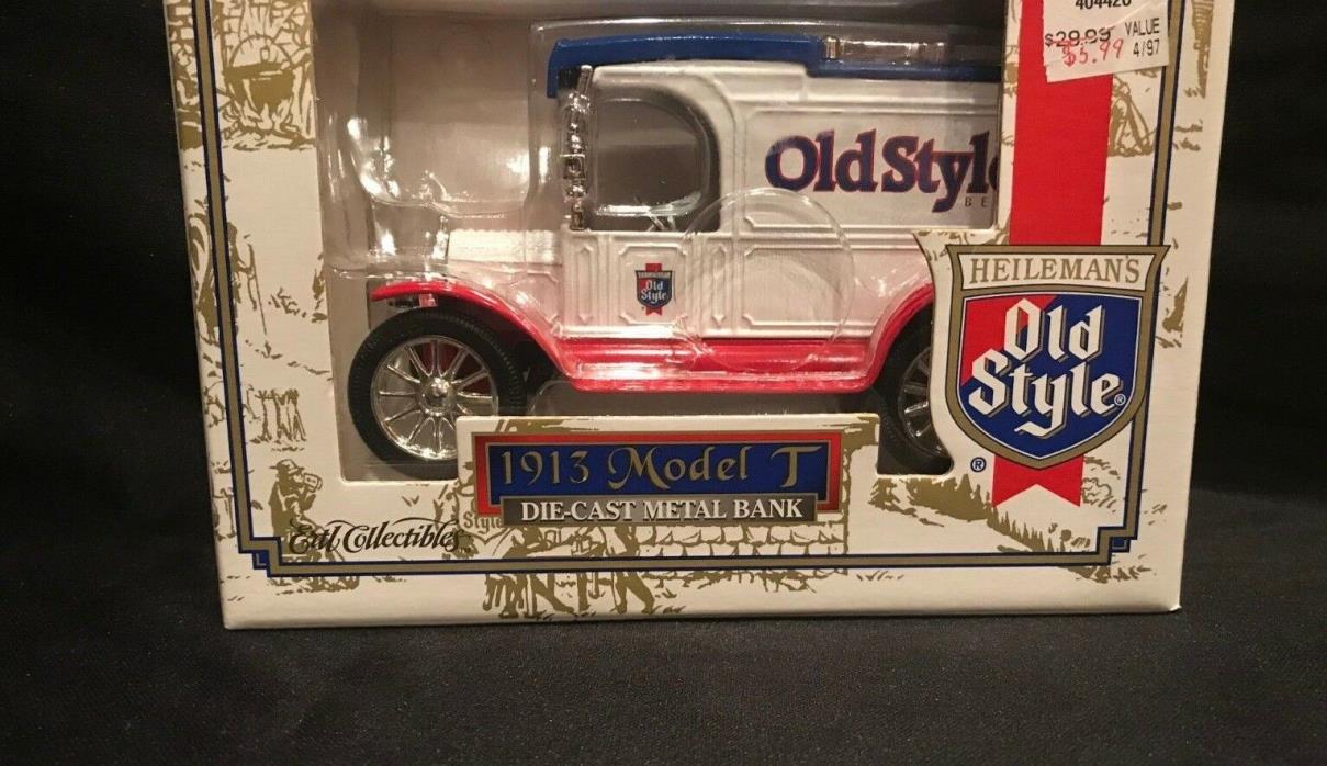 ERTL Heileman's Old Style Beer 1913 Model T Truck Die Cast  Bank