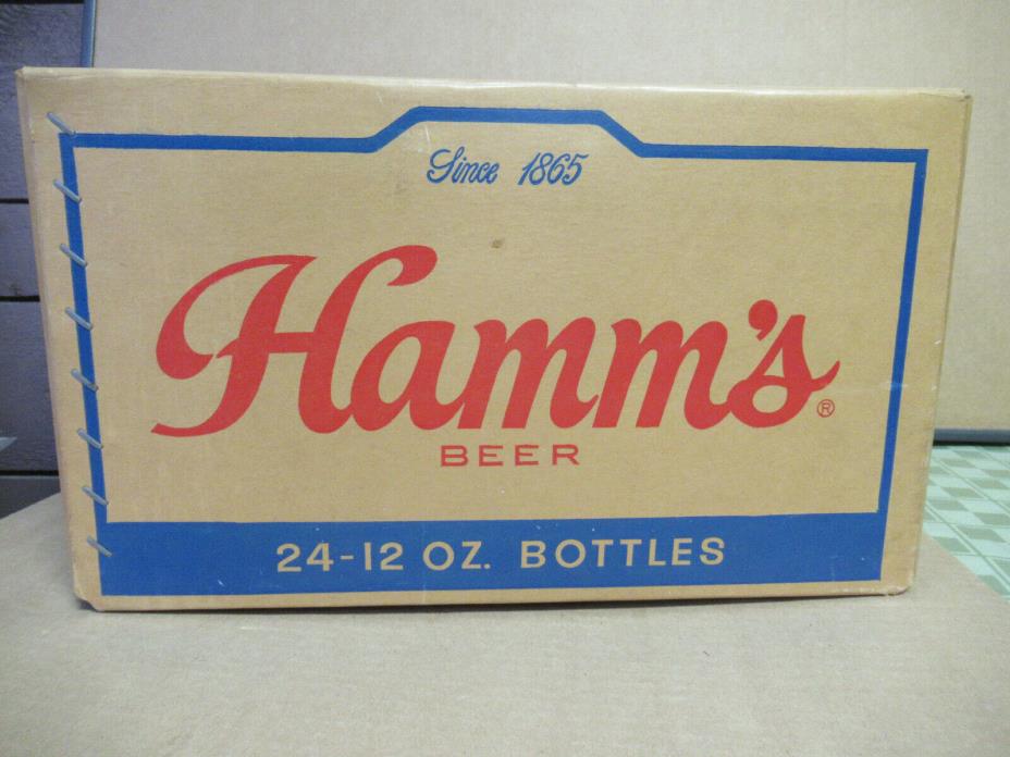 Hamms Beer Case MT 24 Bottle Size Cardboard Tote Box Shell No Bottles Great Cond