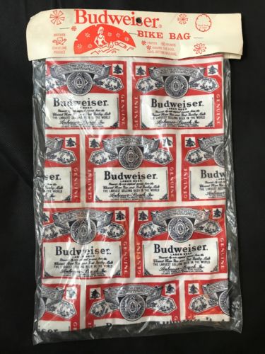 Vintage Budweiser Cotton Bike Bag Tote Bag Made In USA